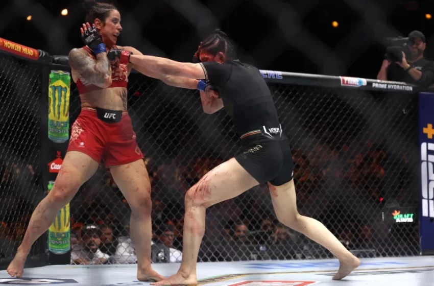  Impresionante video: a luchadora de UFC se le abrió la cara en dos durante pelea
